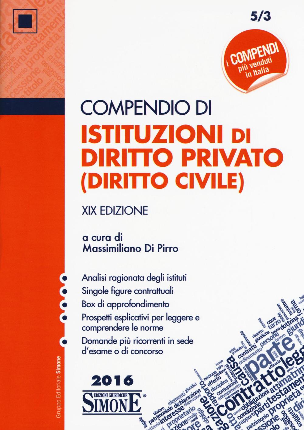 Compendio di istituzioni di diritto privato (diritto civile)