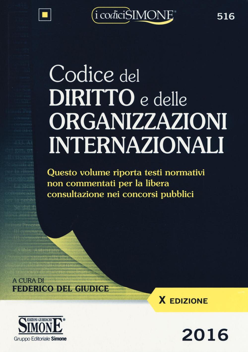 Codice del diritto e delle organizzazioni internazionali
