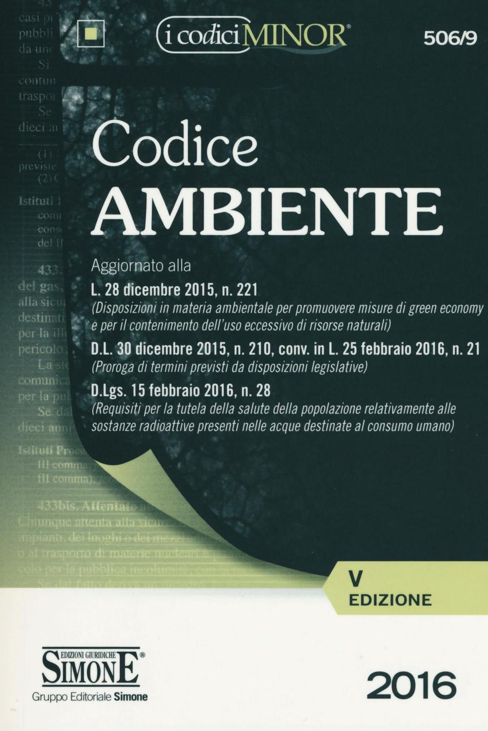 Codice dell'ambiente. Ediz. minor