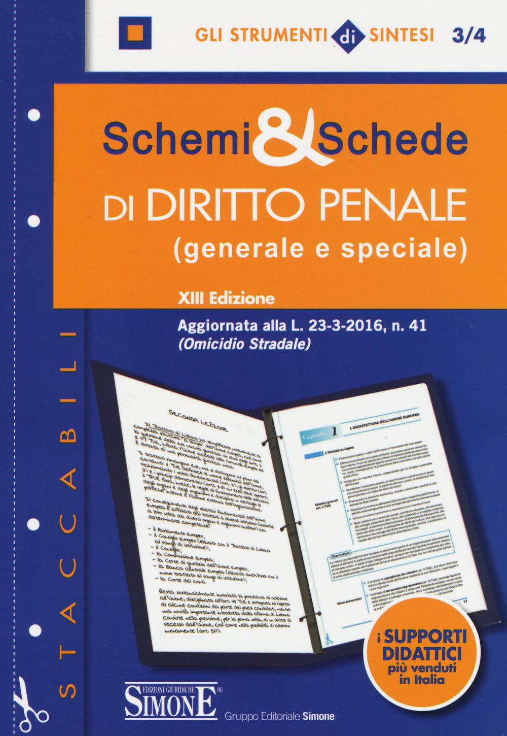 Schemi & schede di diritto penale (generale e speciale)