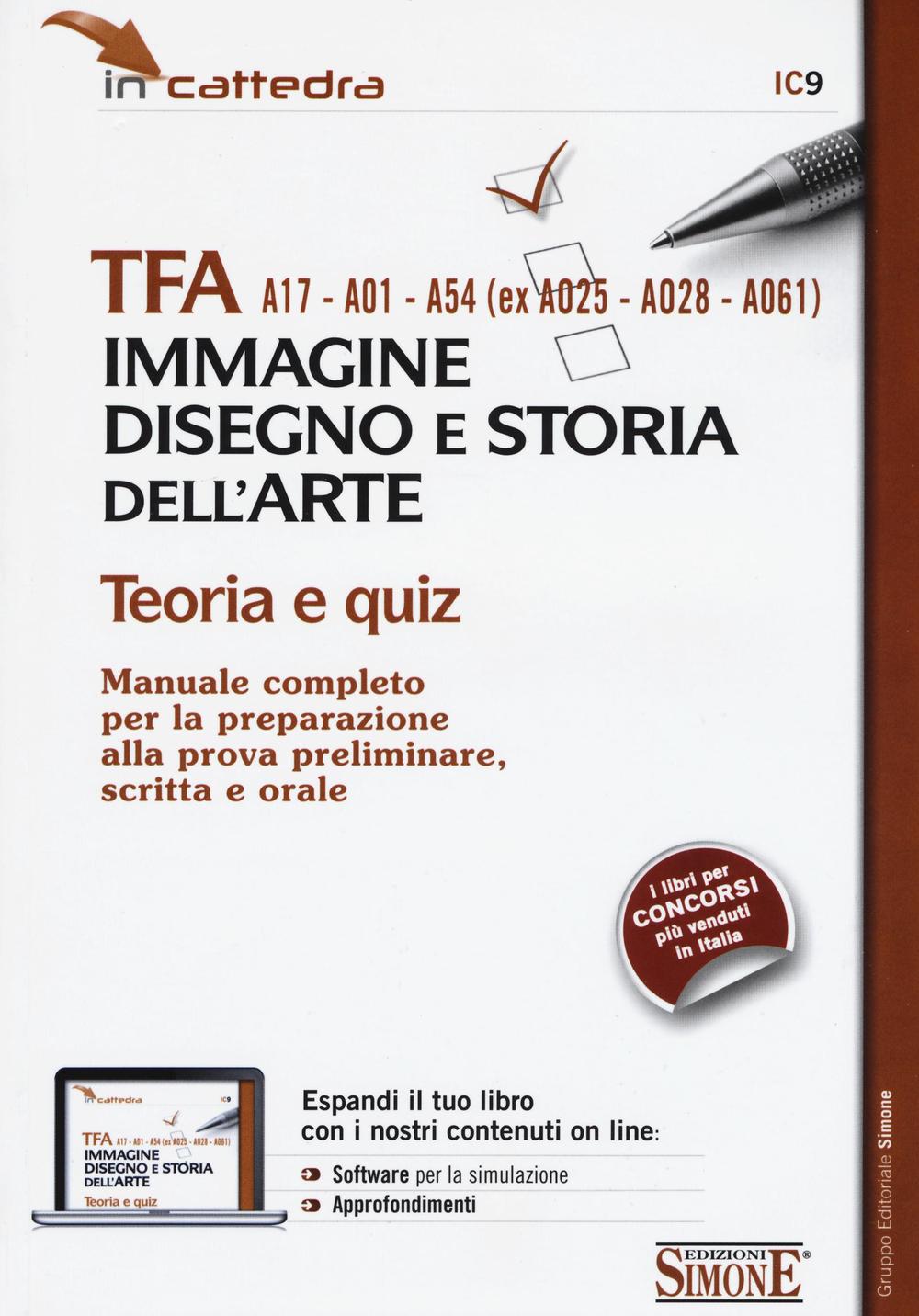 TFA A17-A01-A54 (ex A025-A028-A061). Immagine disegno e storia dell'arte. Teoria e quiz. Manuale completo per la preparazione