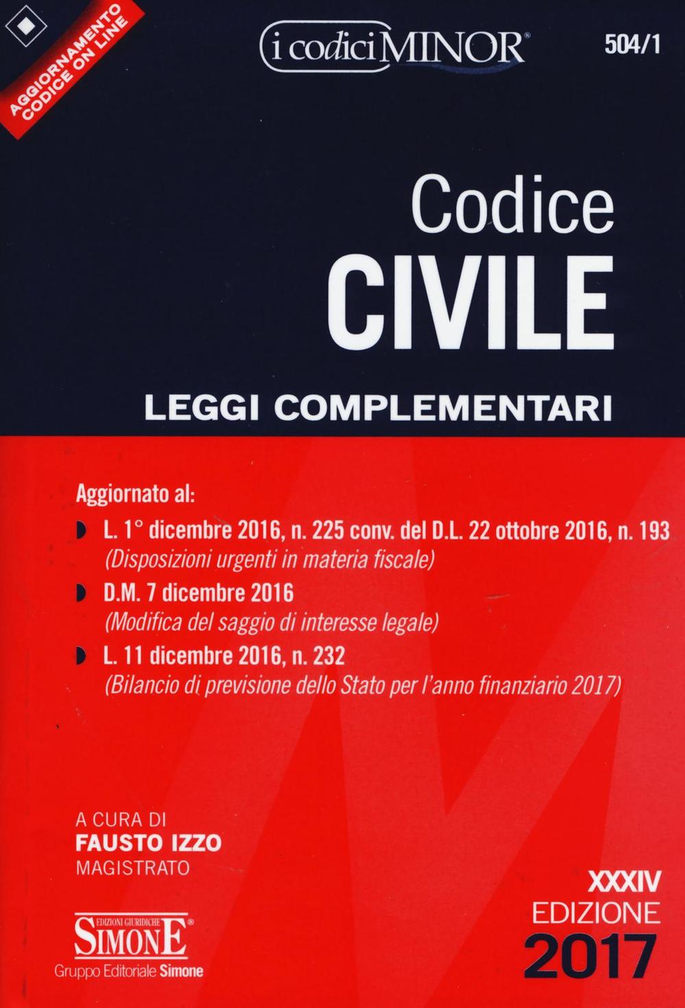 Codice civile. Leggi complementari