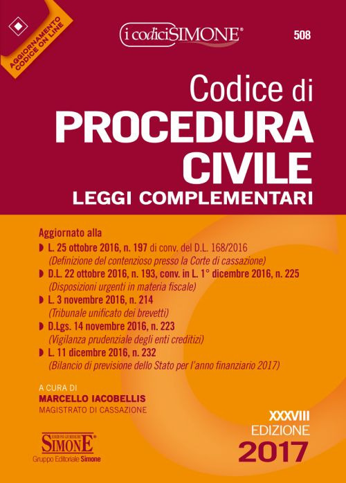 Codice di procedura civile. Leggi complementari