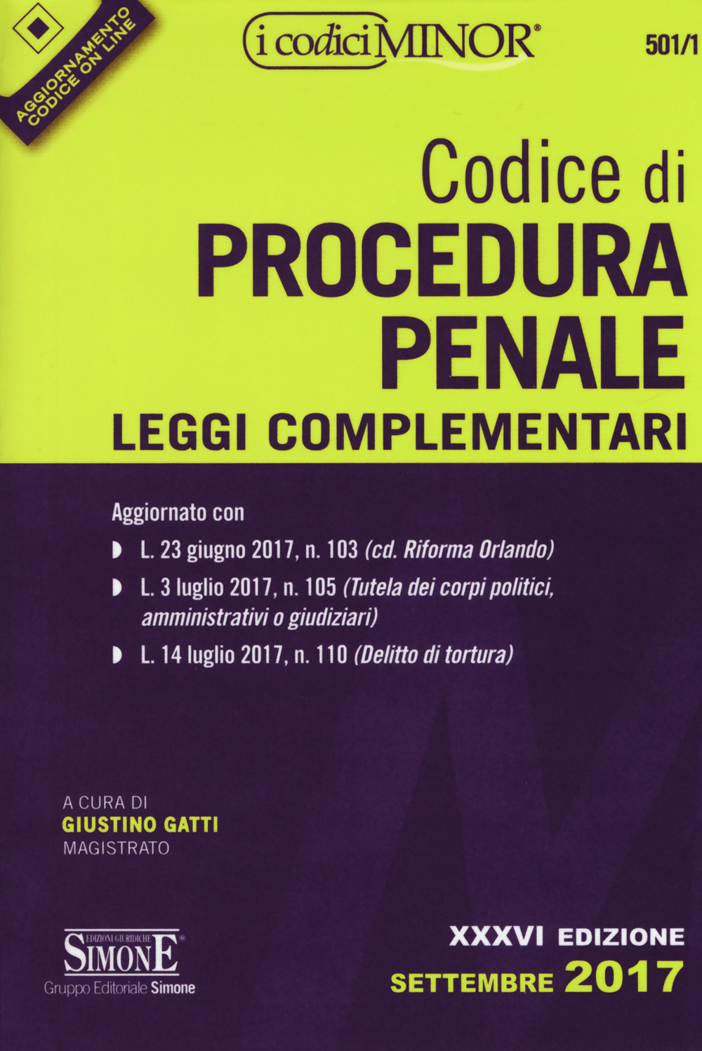 Codice di procedura penale. Leggi complementari. Ediz. minor