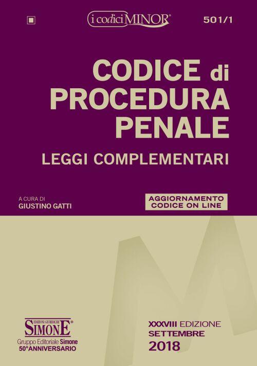 Codice di procedura penale. Leggi complementari. Ediz. minor