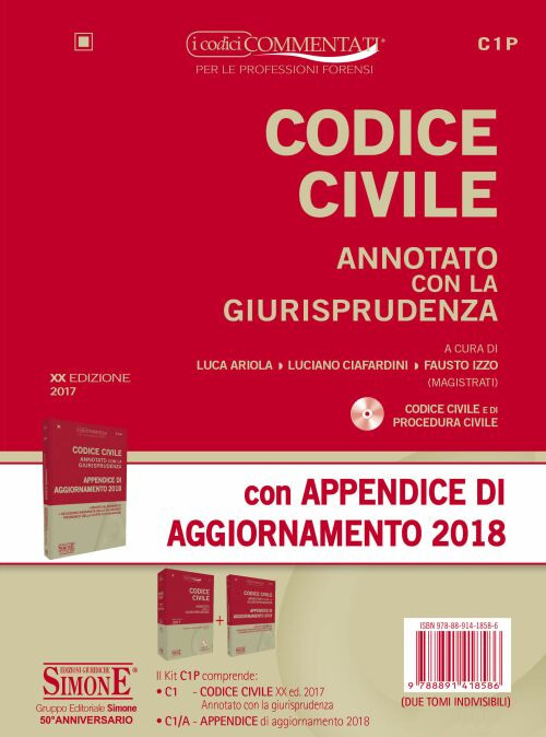 Codice civile annotato con la giurisprudenza-Appendice di aggiornamento 2018