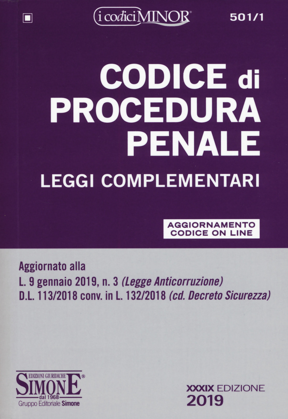 Codice di procedura penale. Leggi complementari. Ediz. minor