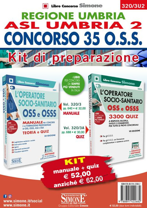 Regione Umbria. ASL Umbria 2. Concorso 35 O.S.S. Kit di preparazione. Manuale + Quiz