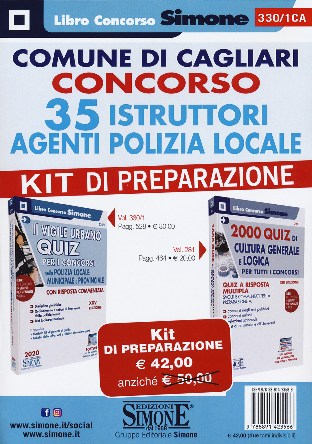 Comune di Cagliari. Concorso 35 istruttori agenti polizia locale. Kit di preparazione