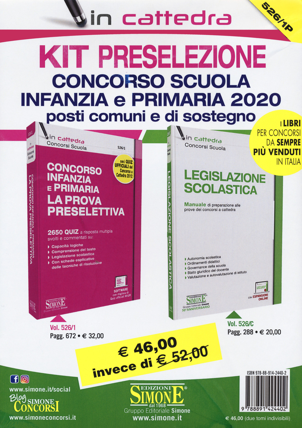 Kit preselezione concorso Scuola infanzia e primari 2020. Posti comuni e di sostegno