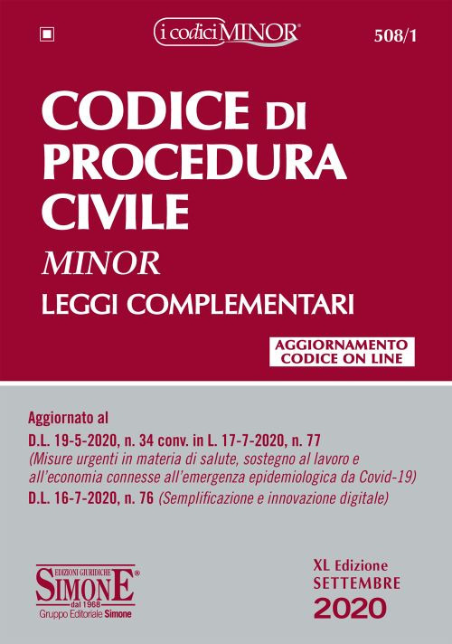 Codice di procedura civile. Leggi complementari. Ediz. minor