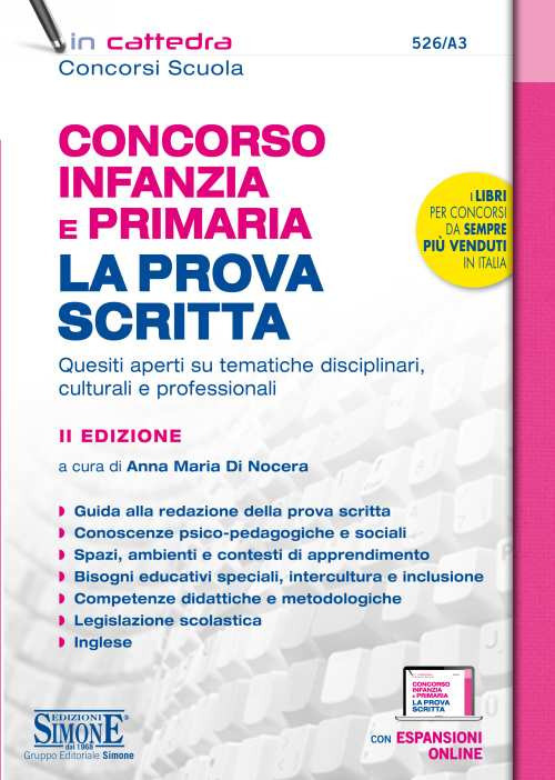 Concorso Infanzia e Primaria. La prova scritta. Quesiti aperti su tematiche disciplinari, culturali e professionali