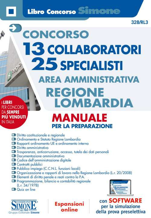 Concorso 13 collaboratori 25 specialisti. Area amministrativa Regione Lombardia. Manuale per la preparazione
