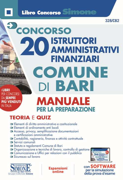 Concorso 20 istruttori amministrativi finanziari Comune di Bari. Manuale per la preparazione. Teoria e quiz