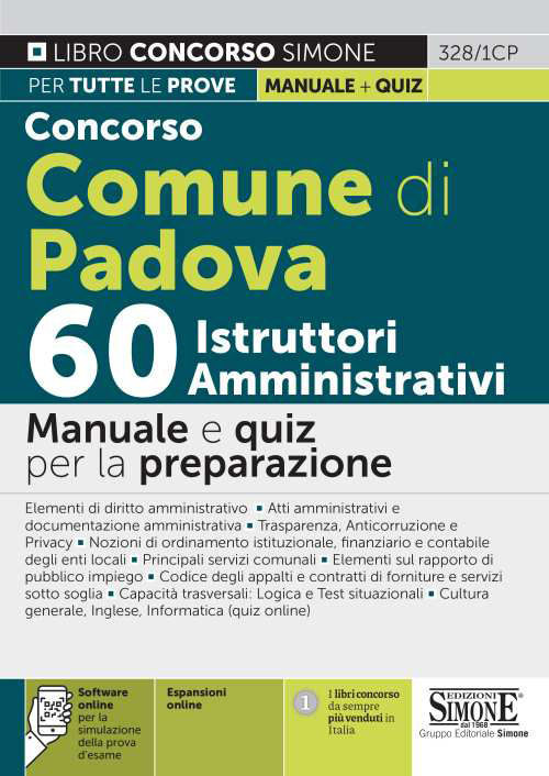 Concorso Comune di Padova 60 istruttori amministrativi. Manuale e quiz per la preparazione