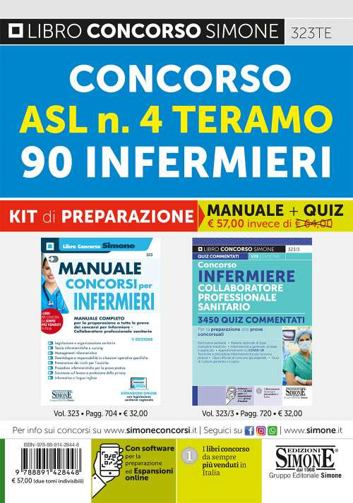 Concorso ASL n. 4 Teramo. 90 infermieri. Kit di preparazione. Manuale + Quiz