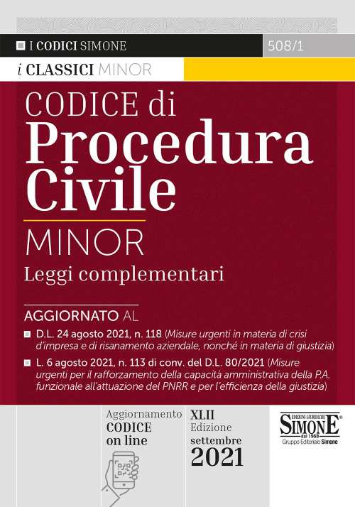 Codice civile e di procedura civile. Leggi complementari. Ediz. minor