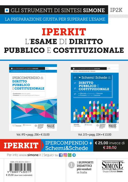 Iperkit esame di diritto pubblico e costituzionale: Ipercompendio diritto pubblico e costituzionale-Schemi & schede di diritto pubblico e costituzionale
