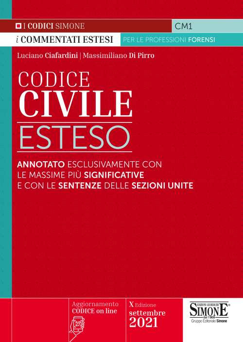 Codice civile esteso. Annotato esclusivamente con le massime più significative e con le sentenze delle Sezioni Unite