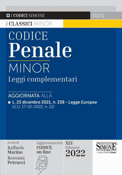 Codice penale e leggi complementari. Ediz. minor