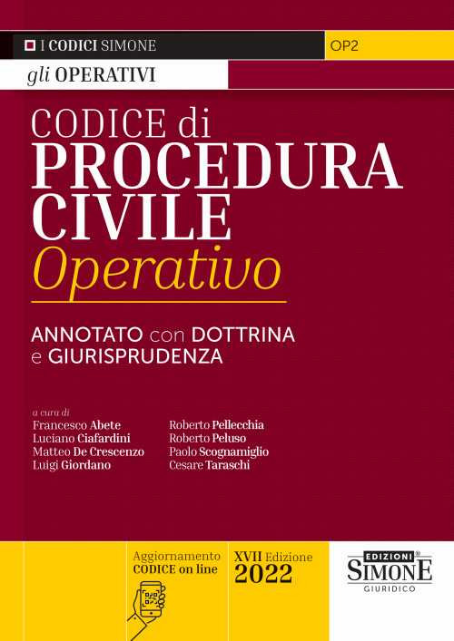 Codice di procedura civile operativo. Annotato con dottrina e giurisprudenza