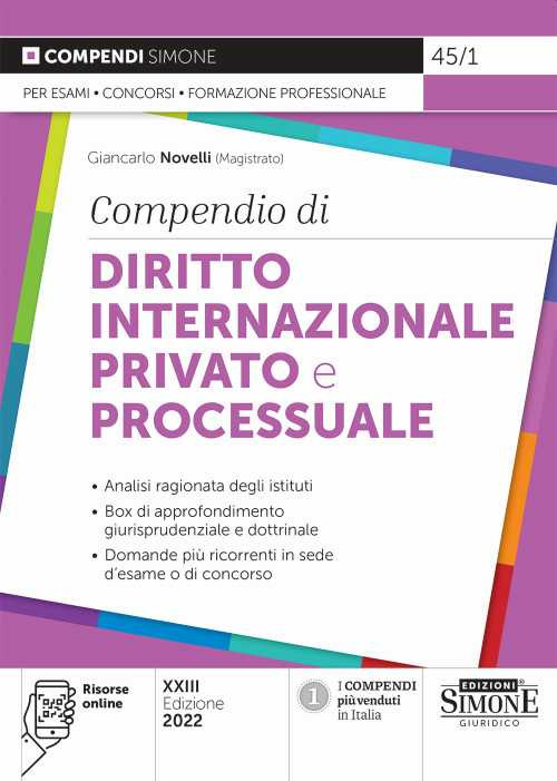 Compendio di diritto internazionale privato e processuale