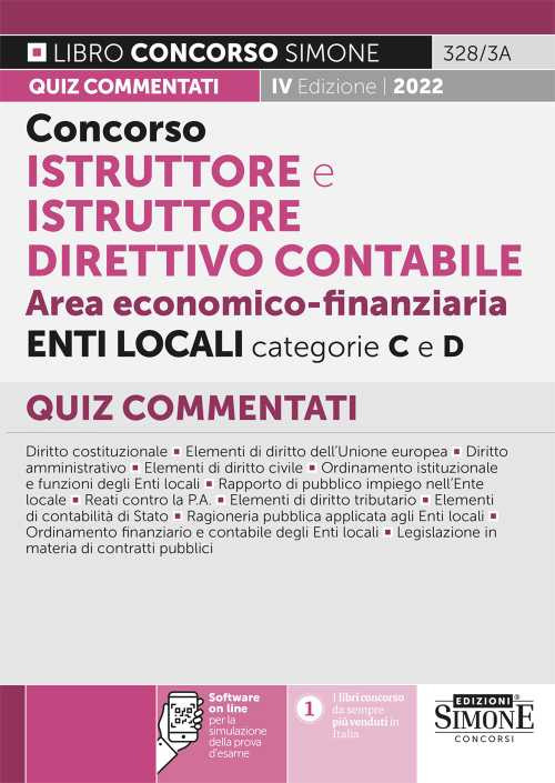 Concorso istruttore e istruttore direttivo contabile area economico-finanziaria enti locali categorie C e D. Quiz commentati