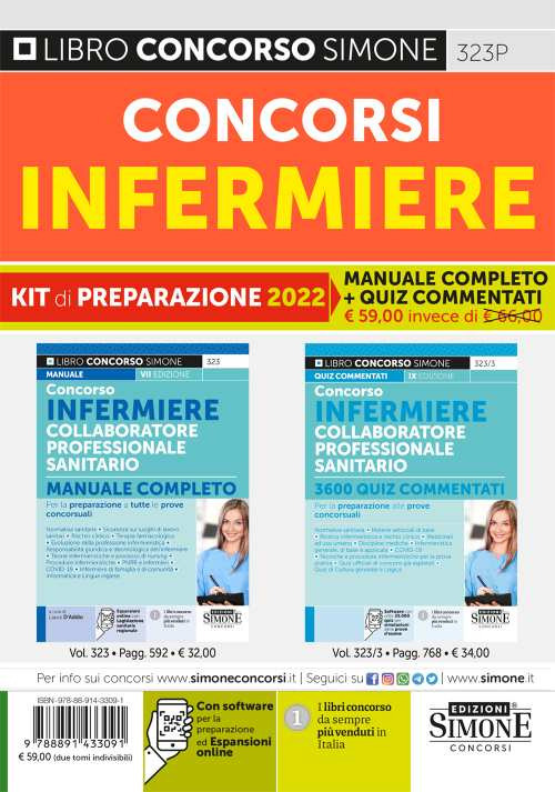 Concorsi infermiere. Kit di preparazione. Manuale completo + quiz
