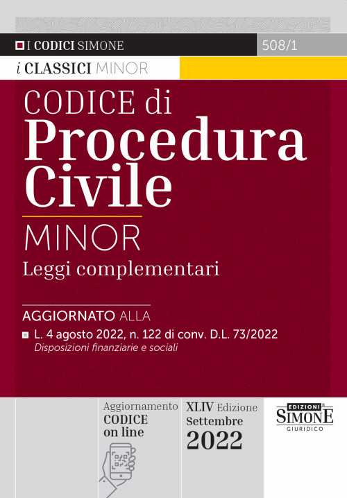 Codice di procedura civile minor. Leggi complementari