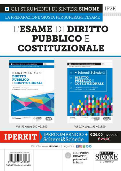 Iperkit esame di diritto pubblico e costituzionale: Ipercompendio diritto pubblico e costituzionale-Schemi & schede di diritto pubblico e costituzionale