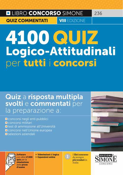 4100 quiz logico-attitudinali per tutti i concorsi
