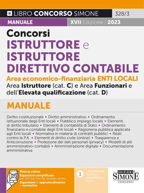 Concorsi istruttore e istruttore direttivo contabile area economico-finanziaria enti locali. Categorie C e D. Manuale