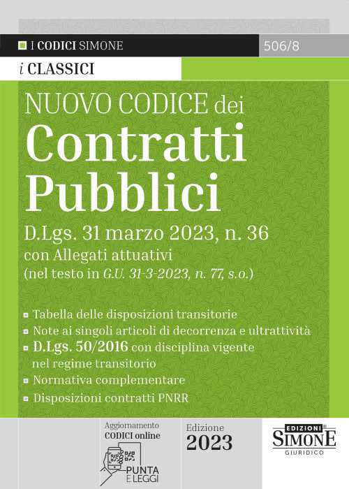 Nuovo codice dei contratti pubblici