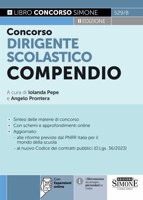 Concorso dirigente scolastico. Compendio