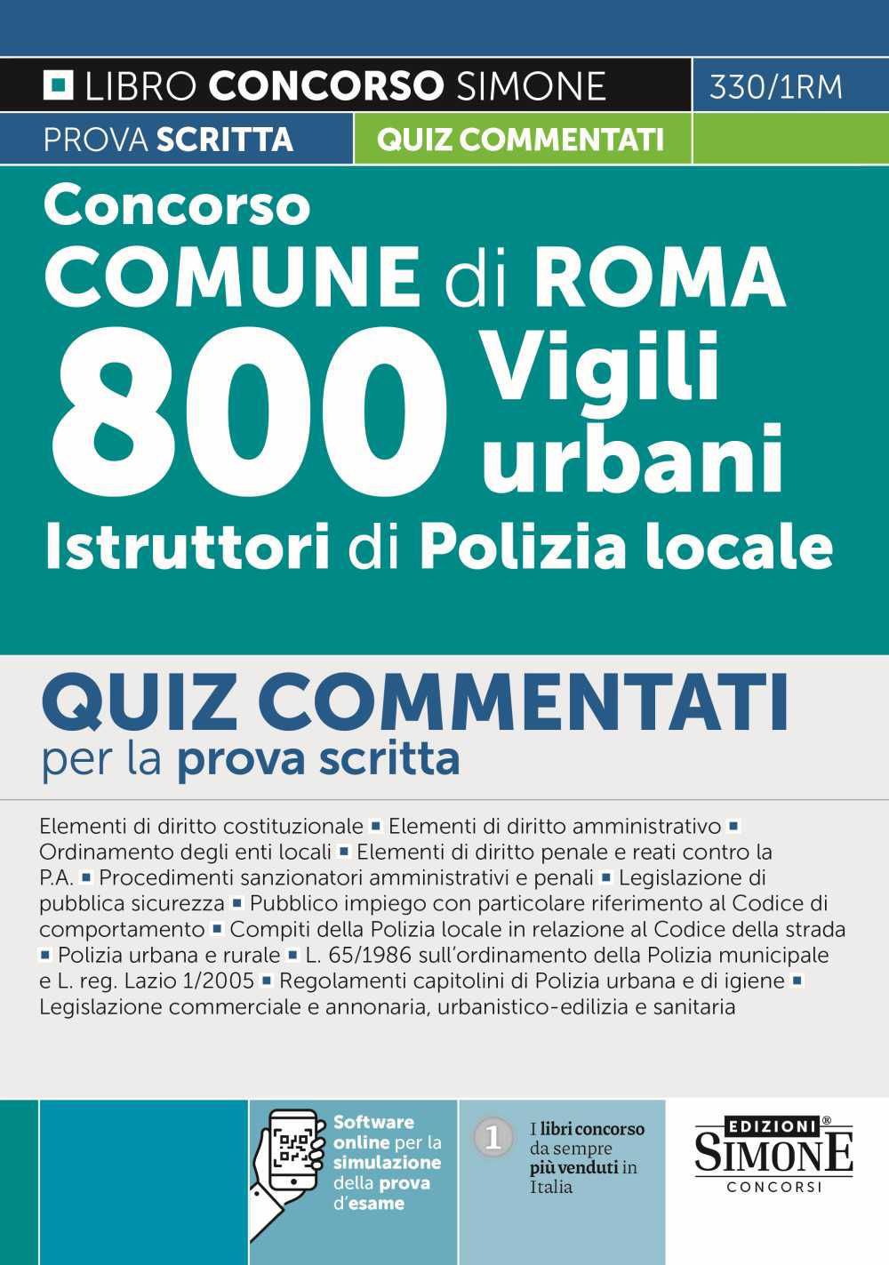 Concorso Comune di Roma. 800 vigili urbani istruttori di polizia locale. Quiz commentati