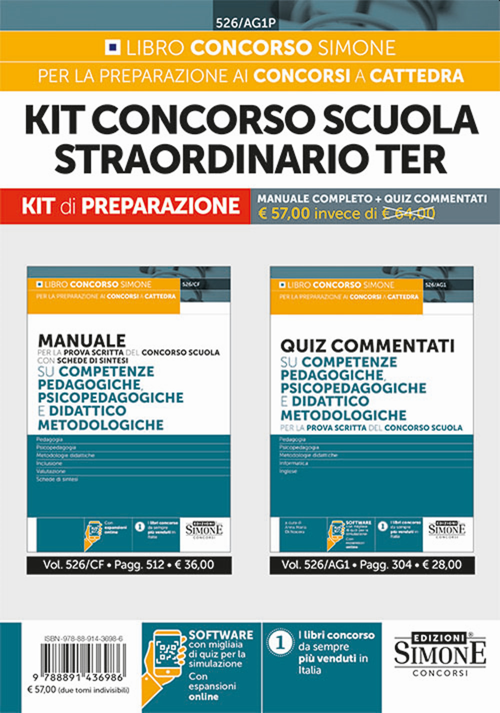 Kit concorso scuola straordinario Ter. Manuale completo+Quiz commentati