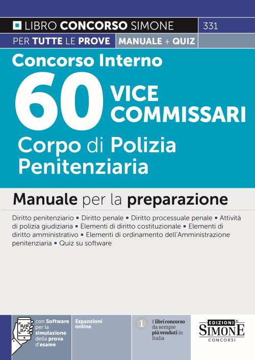 Concorso interno 60 vice commissari. Corpo di polizia penitenziaria. Manuale per la preparazione