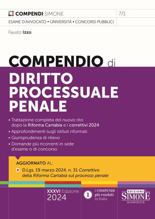 Compendio di diritto processuale penale