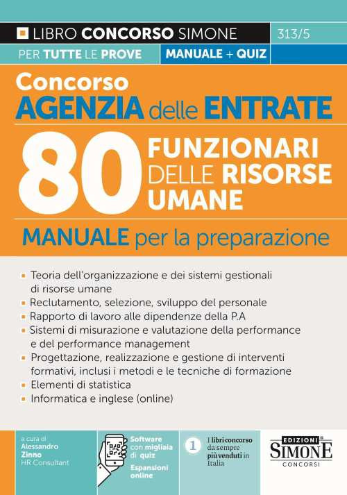 Concorso Agenzia delle Entrate. 80 funzionari delle Risorse Umane. Manuale per la preparazione