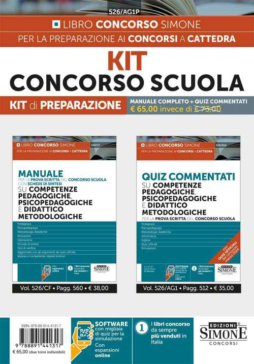 Kit Concorso Scuola. Manuale completo + quiz commentati