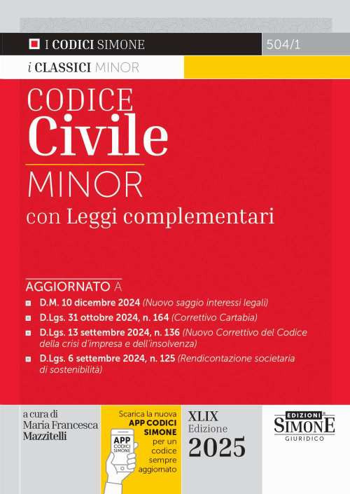 Codice civile. Ediz. minor