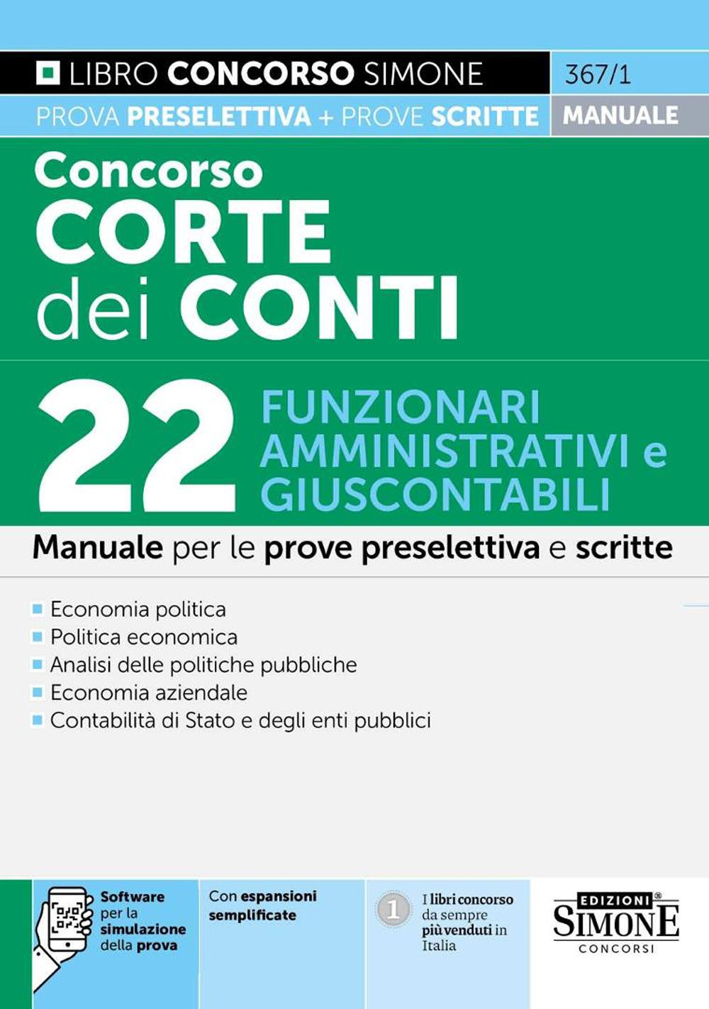 Concorso Corte dei Conti 2025. 22 funzionari amministrativi e giuscontabili. Manuale per la prova preselettiva e scritta