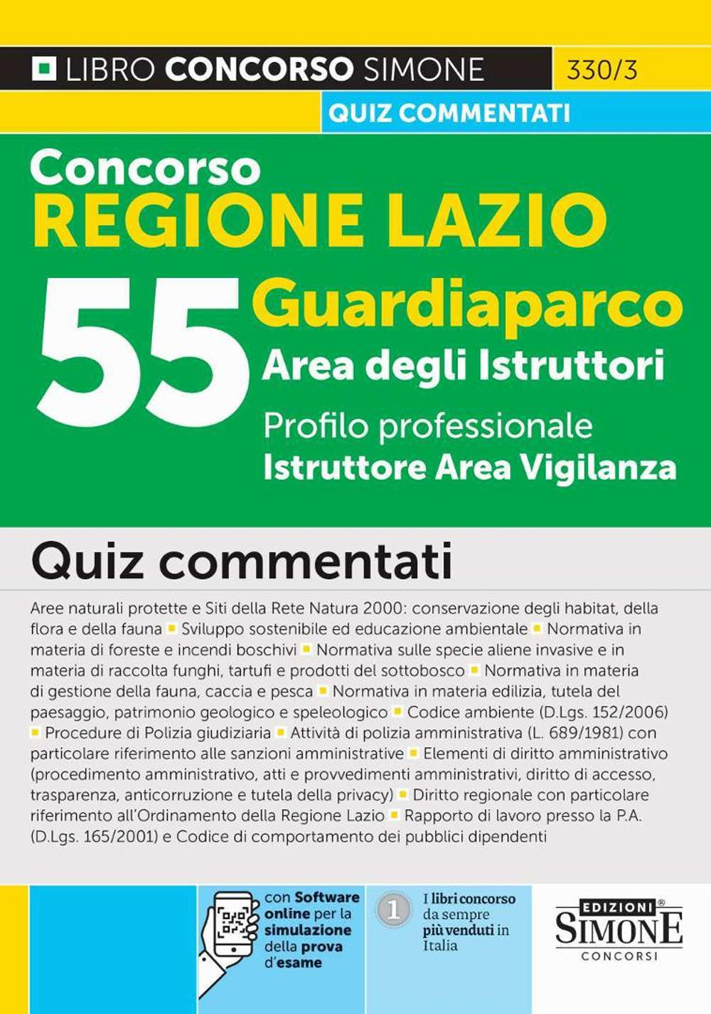 Concorso Regione Lazio 2025. 55 guardiaparco area degli istruttori. Profilo professionale istruttore area vigilanza