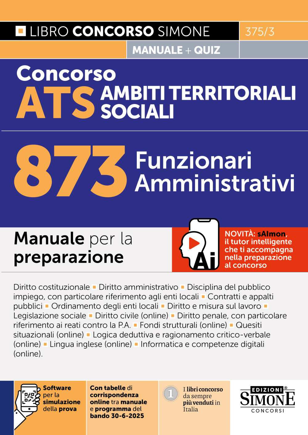 Concorso ATS Ambiti Territoriali Sociali 873 funzionari amministrativi. Manuale