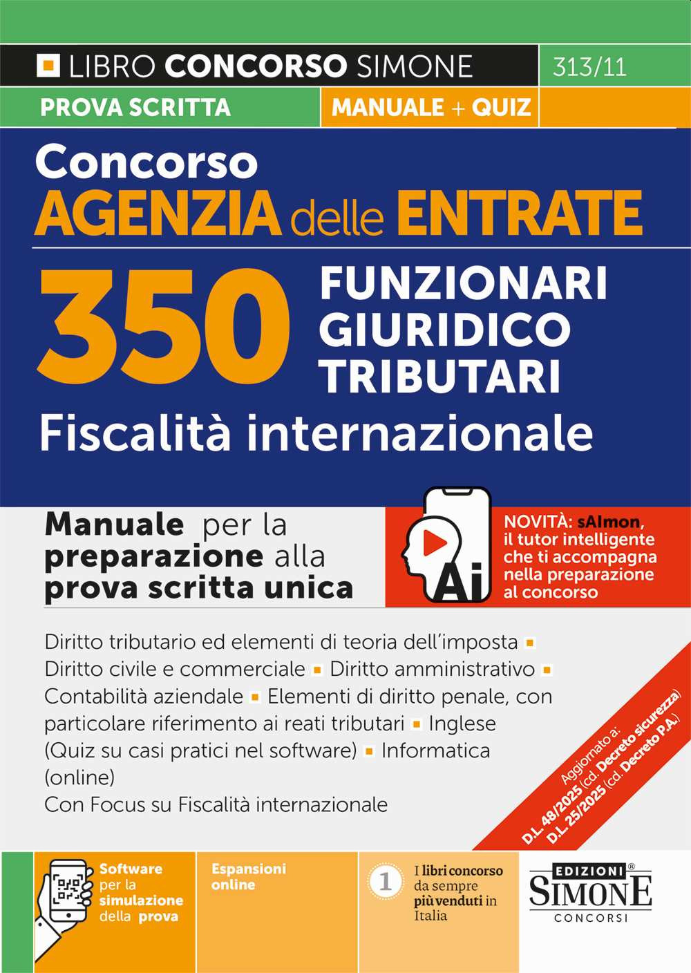Concorso Agenzia delle Entrate. 350 Funzionari giuridico tributari. Fiscalità internazionale. Manuale