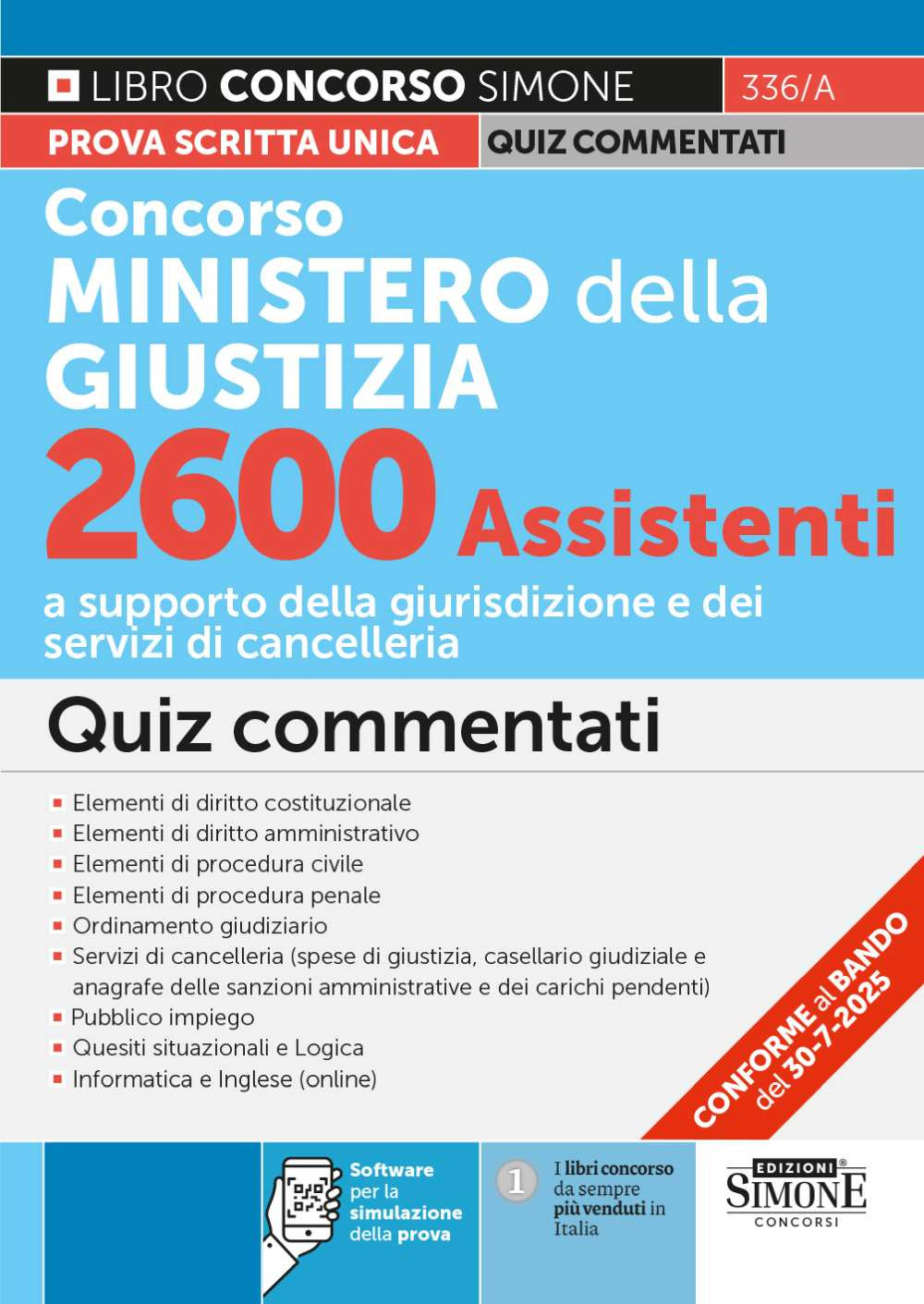Concorso Ministero della Giustizia 2600 assistenti. Quiz commentati