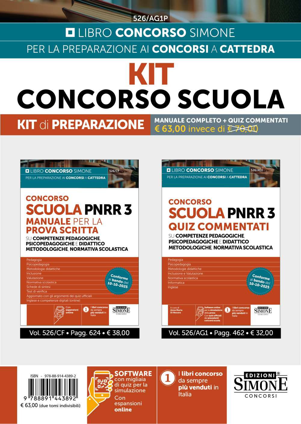 Kit Concorso Scuola. Kit di preparazione. Manuale completo + quiz commentati