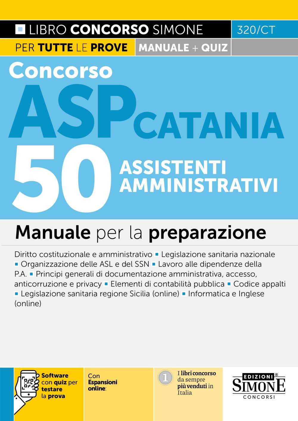 Concorso ASP Catania. 50 assistenti amministrativi. Manuale per la preparazione