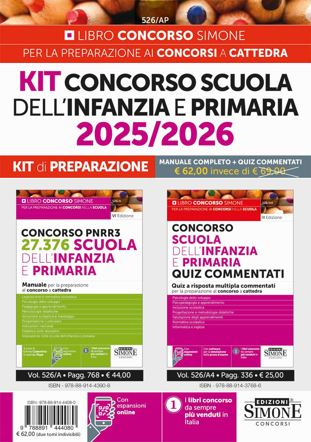 Kit concorso scuola dell'infanzia e primaria 2025/2026. Kit di preparazione