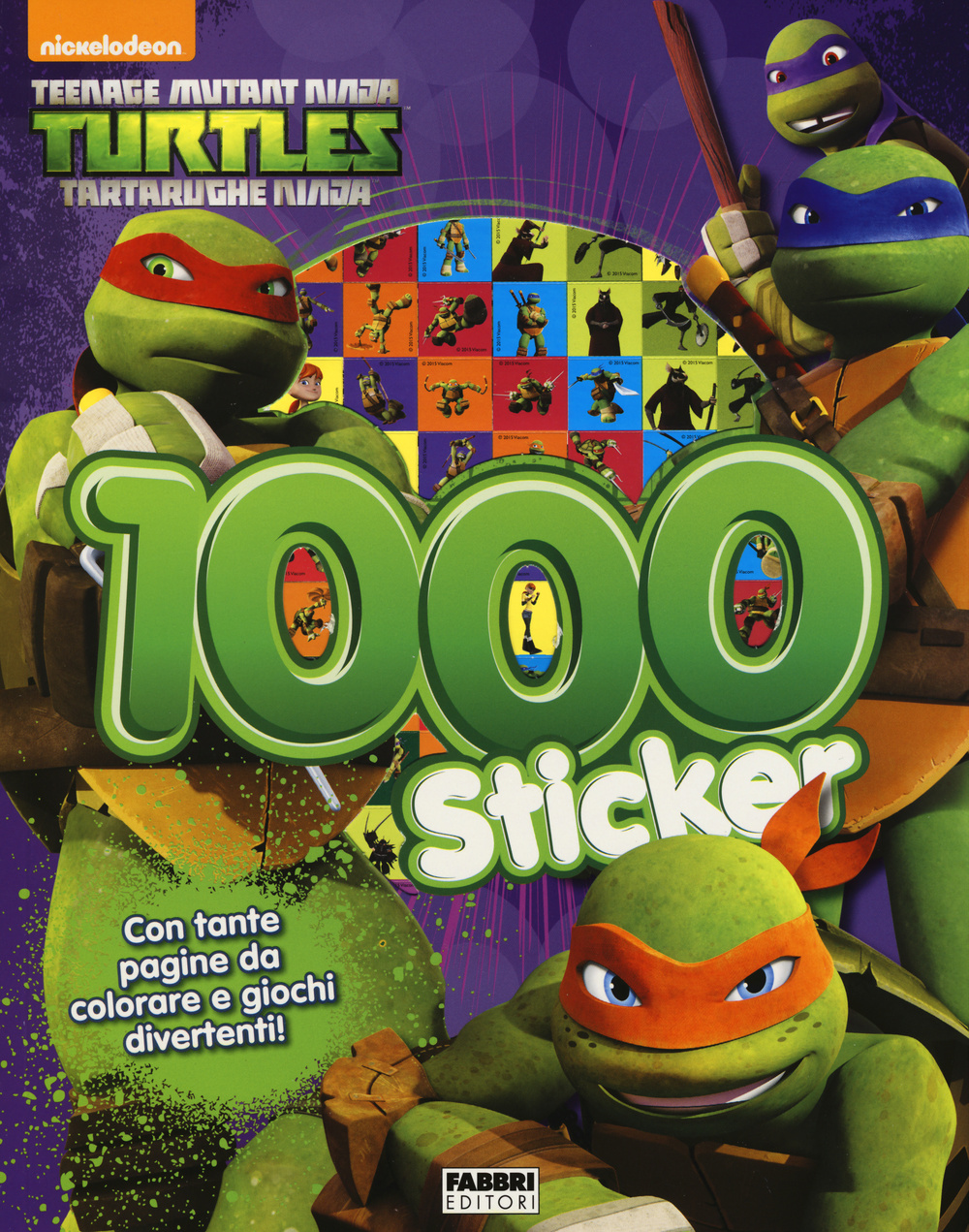 1000 sticker. Con adesivi. Teenage mutant ninja turtles